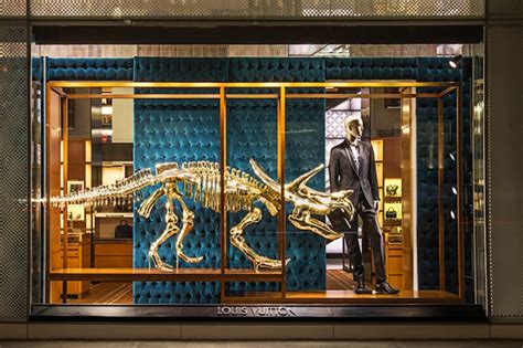 louis vuitton dinosaurs|Gold Dinosaur Skeletons Adorn Louis Vuitton Display.